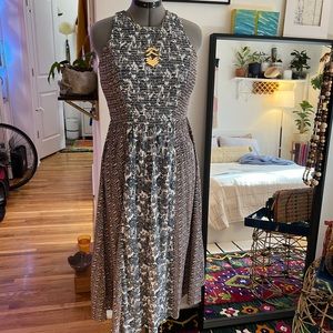 NWOT Japna Cottagecore Bohemian Festival Maxi Dress, racerback paisley, L